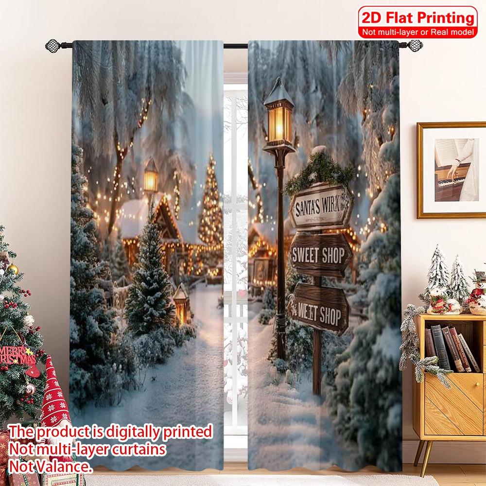 Set Of 2 Flat Printing Christmas Curtains Winter Versatile Polyester Without Electricity Spring Gold Wall Curtain Made W100*H70(CM)-Rod Pocket&1PCS
Set Of 2 Flat Printing Christmas Curtains Winter Versatile Polyester Without Electricity Spring Gold Wall Curtain Made W100*H70(CM)-Rod Pocket&1PCS
