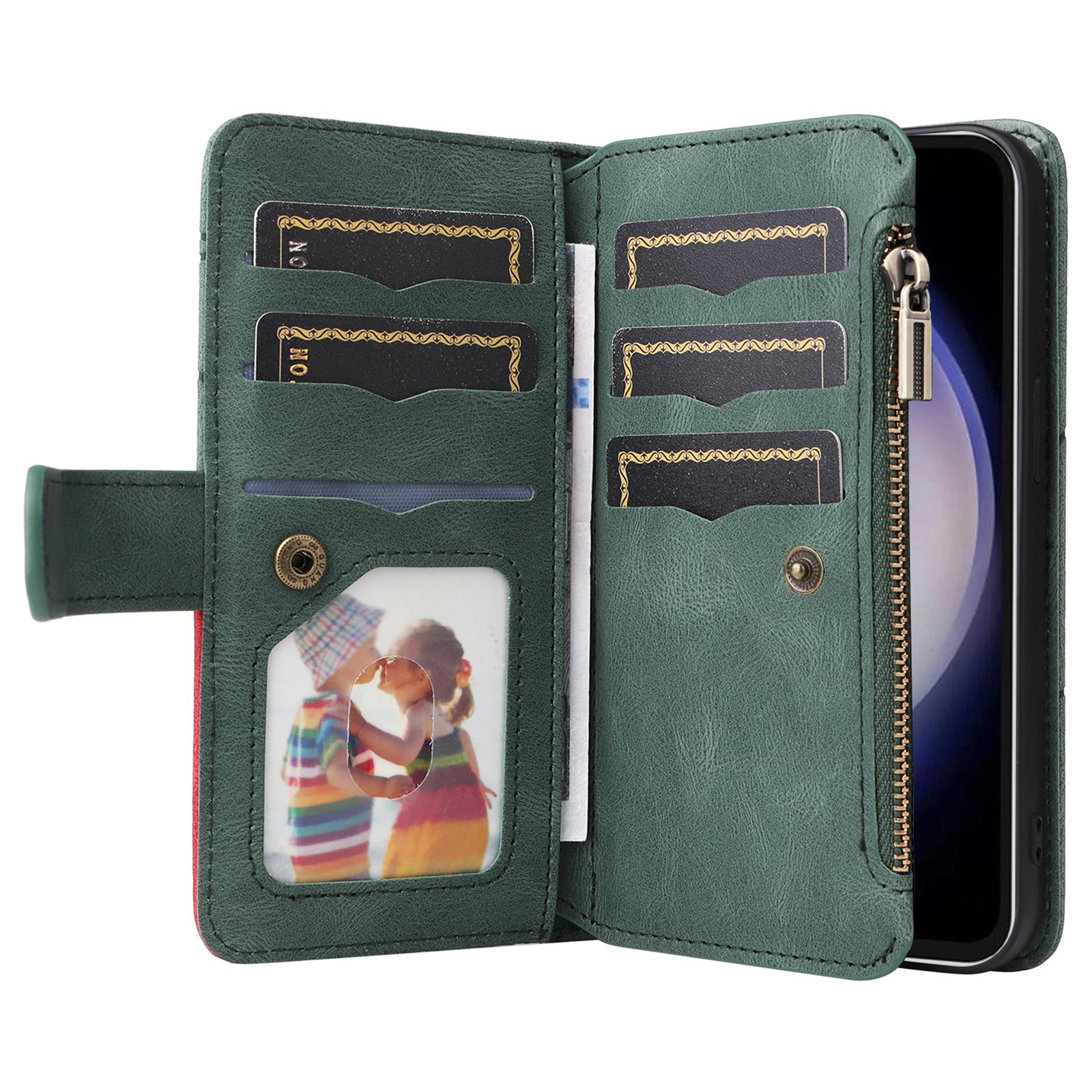 For Samsung Galaxy S23 FE Leather Case with Strap Zipper 9 Card Slot Phone Cover Stand Green
For Samsung Galaxy S23 FE Leather Case with Strap Zipper 9 Card Slot Phone Cover Stand Green