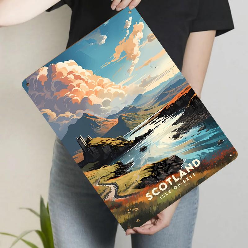 Scottish Isle of Skye Landscape Metal Wall Art Vintage Castle Mountain Lake Decor for Living Room Study 20x30cm(7.8x11.8inch)
Scottish Isle of Skye Landscape Metal Wall Art Vintage Castle Mountain Lake Decor for Living Room Study 20x30cm(7.8x11.8inch)
