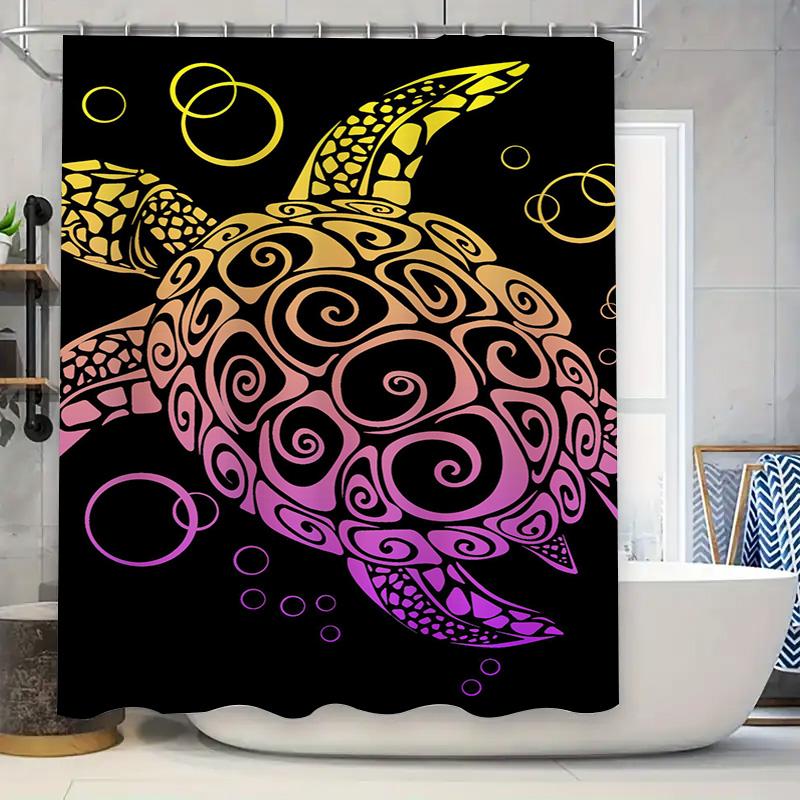 Brightly Colored Turtle Pattern Shower Curtain Decorative Bathing Liner For Bathroom Accessories W60H190(CM)-1 Pcs
Brightly Colored Turtle Pattern Shower Curtain Decorative Bathing Liner For Bathroom Accessories W60H190(CM)-1 Pcs