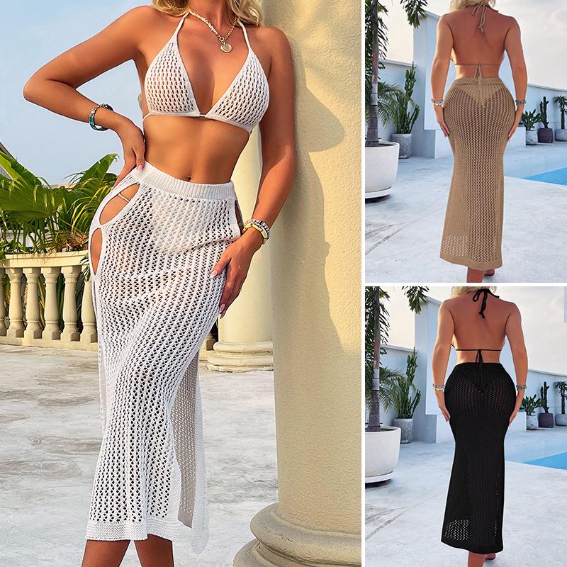 Double-sided Hollow Slit Bikini & Tie-up Cover-up Dress Set with Sun Protection Medium білий
Double-sided Hollow Slit Bikini & Tie-up Cover-up Dress Set with Sun Protection Medium білий