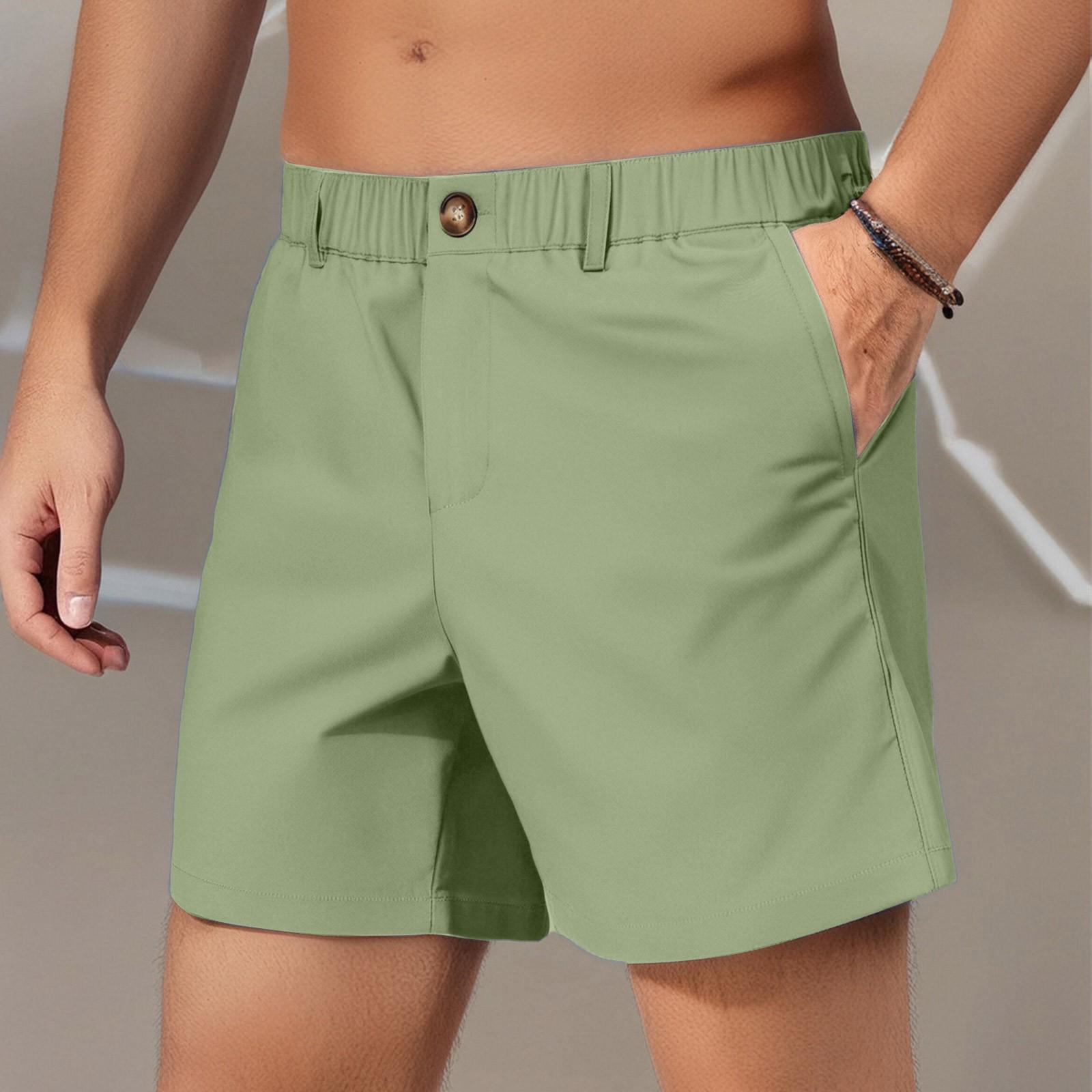 Men s summer solid color button elastic five division shorts Men s beach pants casual pants
Men s summer solid color button elastic five division shorts Men s beach pants casual pants
