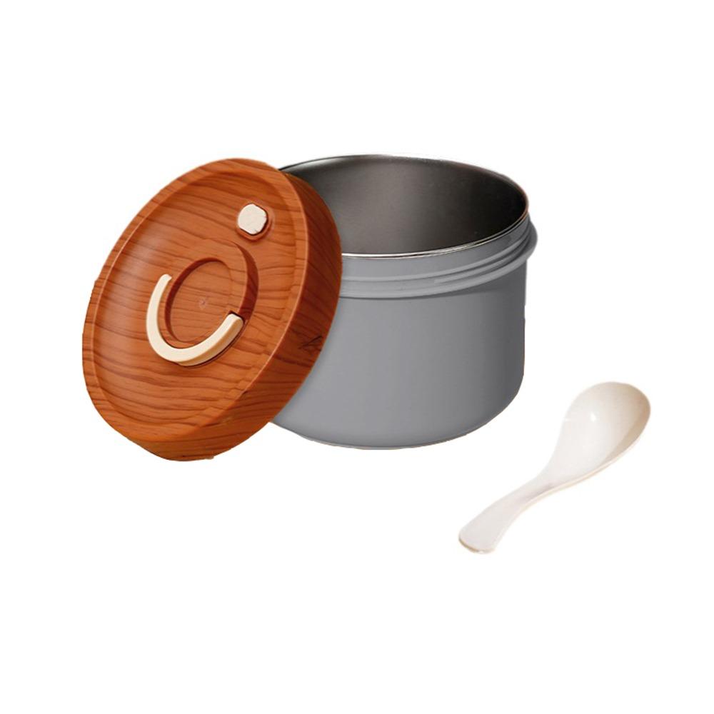 Wood Grain Lid Insulated Lunch Box Double Layered Soup Cup Portable Breakfast Holder Food Storage сірий
Wood Grain Lid Insulated Lunch Box Double Layered Soup Cup Portable Breakfast Holder Food Storage сірий