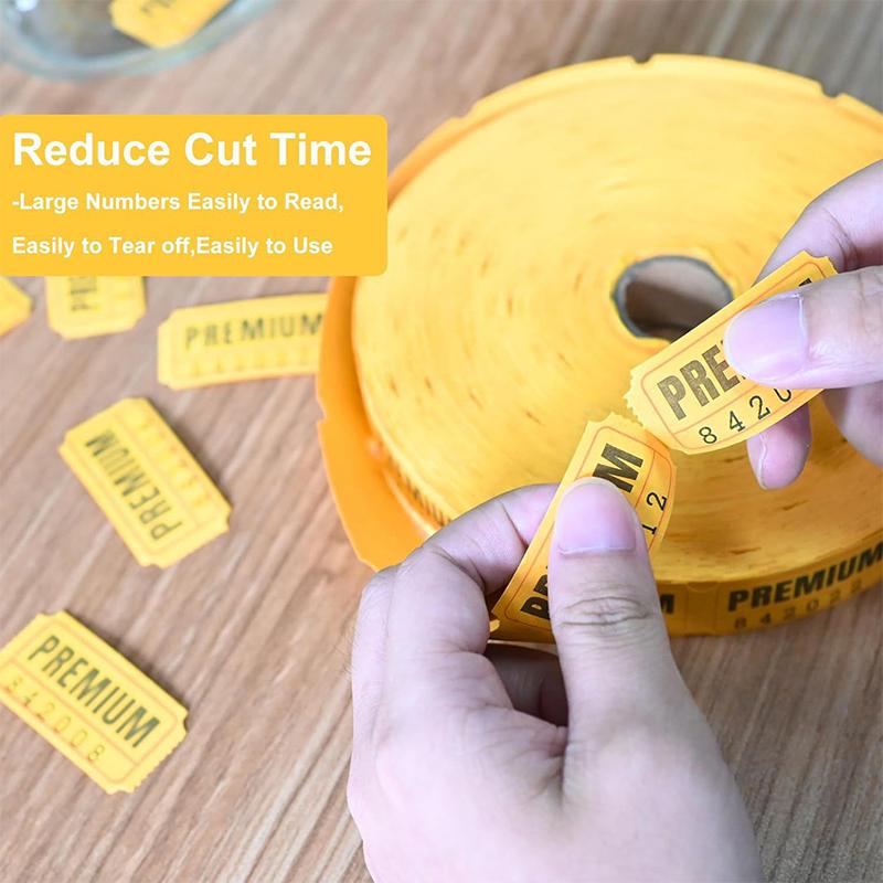 2000 Sheets/Roll Paper Raffle Tickets Events Tickets Labels Roll Universal Tickets Roll Tickets Tearable Admission Game Tickets 2000 Sheets
2000 Sheets/Roll Paper Raffle Tickets Events Tickets Labels Roll Universal Tickets Roll Tickets Tearable Admission Game Tickets 2000 Sheets