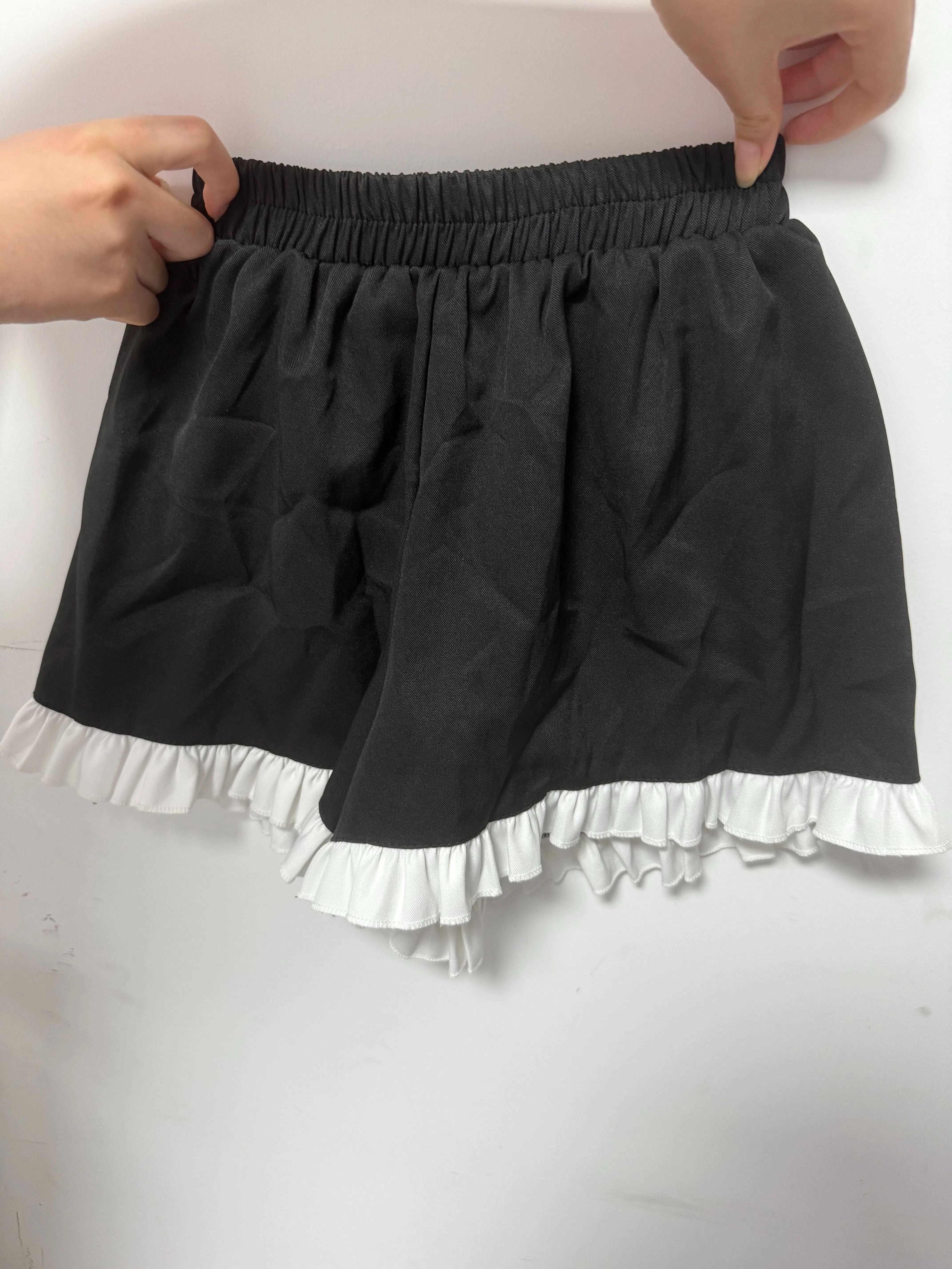Jirai Kei Sailor Black Dress Lace Patchwork Slim Fit Dresses Japanese Sweet Inner Shorts Set JK School Uniform for Women Girls S
Jirai Kei Sailor Black Dress Lace Patchwork Slim Fit Dresses Japanese Sweet Inner Shorts Set JK School Uniform for Women Girls S