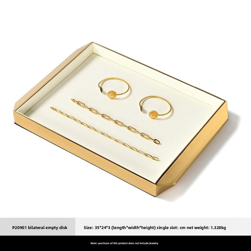 Luxury Jewelry Display Tray, Light Metal Microfiber Showcase Plate for Ring Earring Necklace Storage
Luxury Jewelry Display Tray, Light Metal Microfiber Showcase Plate for Ring Earring Necklace Storage