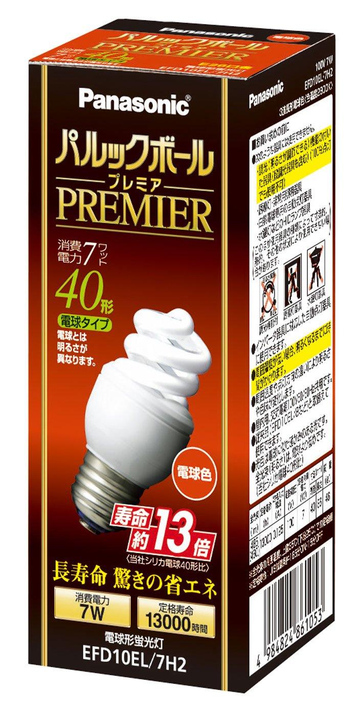 Panasonic Parlook Ball Premier D10 type light bulb 40 type light bulb color EFD10EL7H2 Base diameter 26mm
Panasonic Parlook Ball Premier D10 type light bulb 40 type light bulb color EFD10EL7H2 Base diameter 26mm