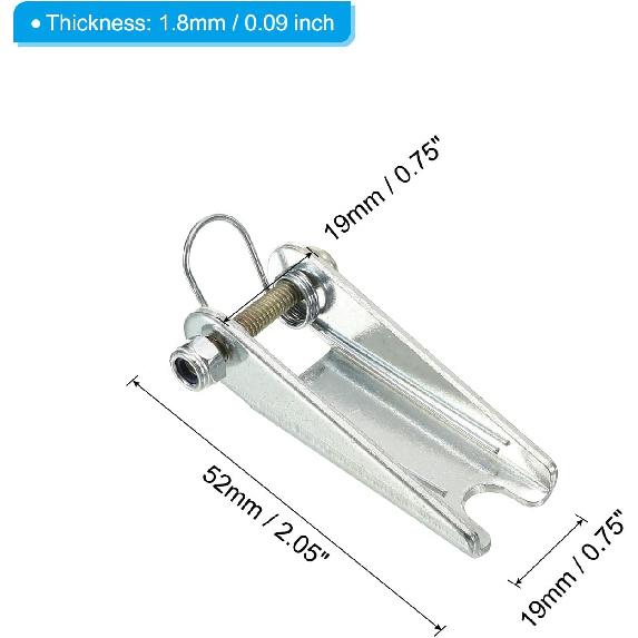 PATIKIL 2 Inch Hook Safety Latch Kit, 4 Pack Metal Towing Hitch Replacement for Clevis Hook Trailer, Silver
PATIKIL 2 Inch Hook Safety Latch Kit, 4 Pack Metal Towing Hitch Replacement for Clevis Hook Trailer, Silver