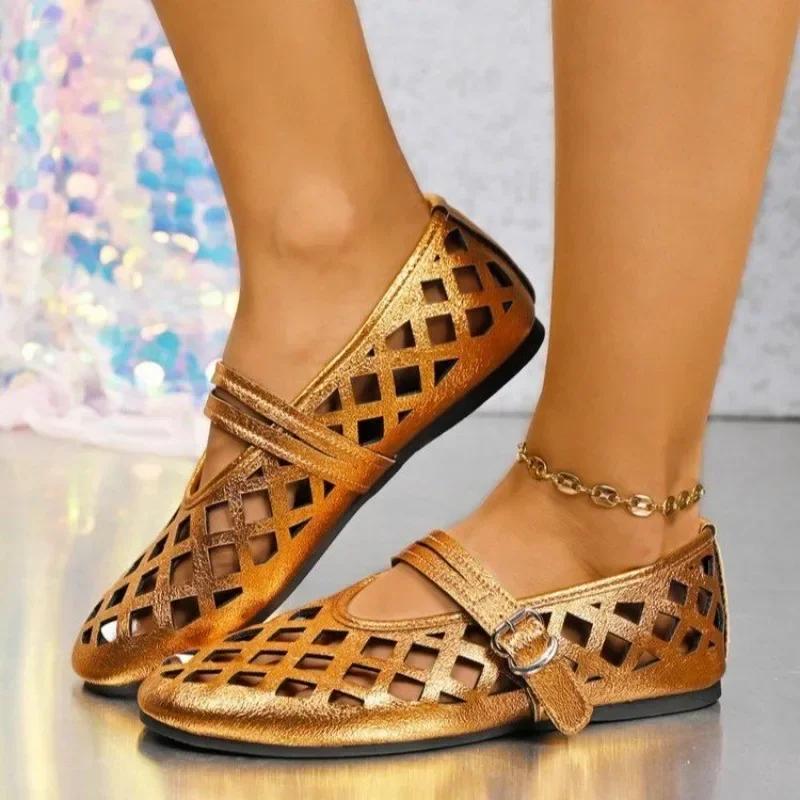 Fashion 2025 New Women Sandals Casual Fashionable Summer Hollow Ladies Shoes Women Closed Toe Soft and Comfortable Ballet Flat Sandals 36
Fashion 2025 New Women Sandals Casual Fashionable Summer Hollow Ladies Shoes Women Closed Toe Soft and Comfortable Ballet Flat Sandals 36