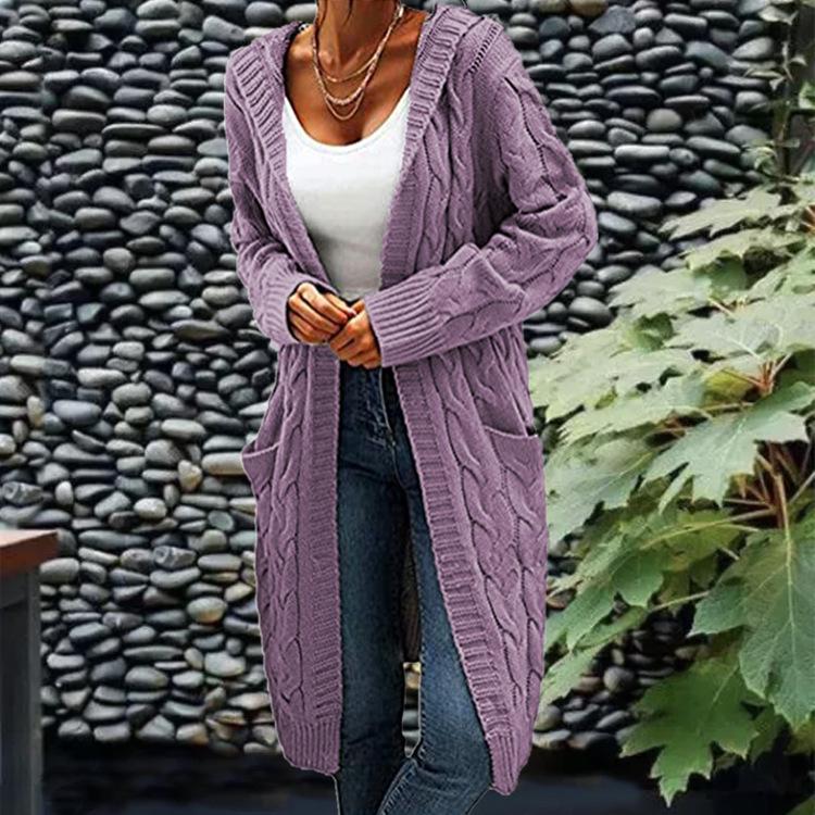 Chunky Knit Women s Plus Size Autumn/Winter Cardigan with Double Pockets - Solid Color, European/American Style L фиолетовый
Chunky Knit Women s Plus Size Autumn/Winter Cardigan with Double Pockets - Solid Color, European/American Style L фиолетовый