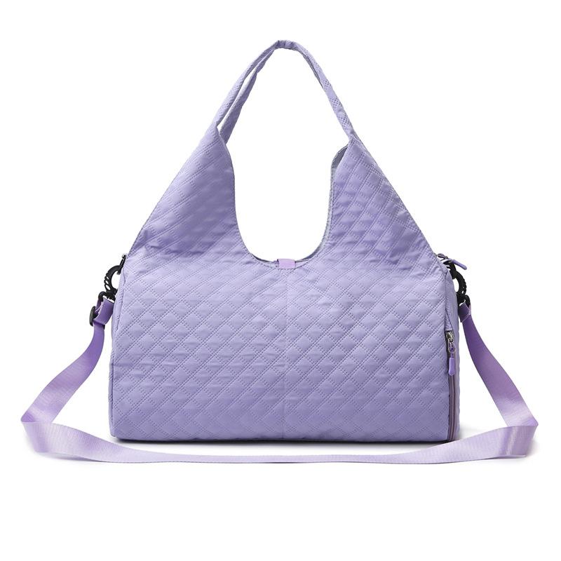 Sports, swimming, and fitness bag, outdoor short-trip large-capacity moving storage luggage bag for women, diamond-patterned, breathable, and фиолетовый
Sports, swimming, and fitness bag, outdoor short-trip large-capacity moving storage luggage bag for women, diamond-patterned, breathable, and фиолетовый