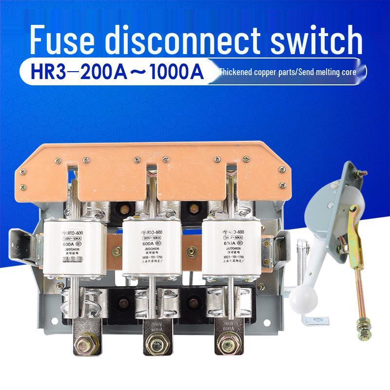 HR3 Knife Switch Isolator Power-Off, Side Operation, 34/32, 200A/400A/630A/1000A Middle Rotation Handle
HR3 Knife Switch Isolator Power-Off, Side Operation, 34/32, 200A/400A/630A/1000A Middle Rotation Handle