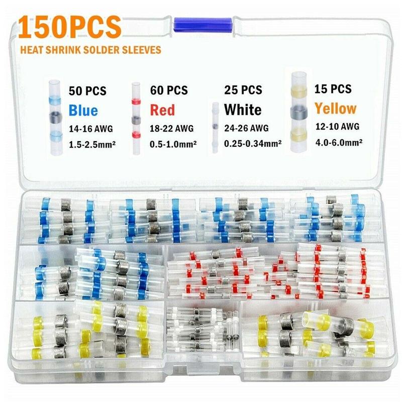 500/200/150/100/50Pcs Solder Seal Wire Connectors Kit Heat Shrink Butt Connectors Waterproof Insulated Electrical Wire
500/200/150/100/50Pcs Solder Seal Wire Connectors Kit Heat Shrink Butt Connectors Waterproof Insulated Electrical Wire