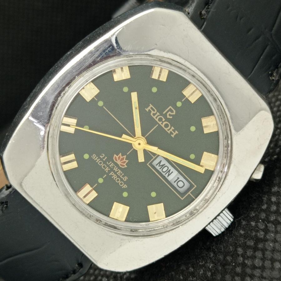 USED AUTHENTIC RICOH R31 JAPAN AUTOMATIC MENS OLD GREEN DIAL WATCH a425293-2 R1024b-a425293
USED AUTHENTIC RICOH R31 JAPAN AUTOMATIC MENS OLD GREEN DIAL WATCH a425293-2 R1024b-a425293