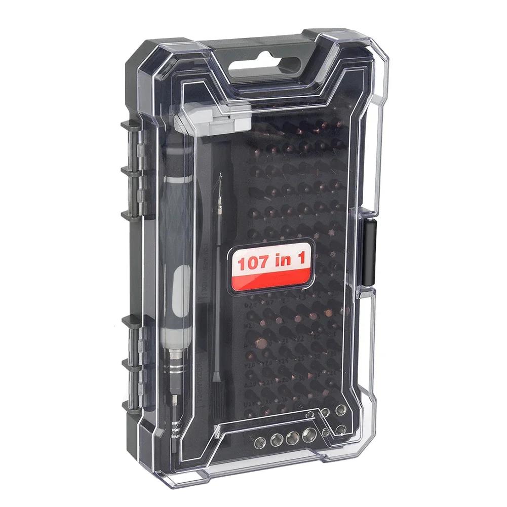 107 In 1 Alloy Steel Screwdriver Set Screwdriver Bits Home Repair Tools Chromium Vanadium Steel Screwdrivers Set сірий колір
107 In 1 Alloy Steel Screwdriver Set Screwdriver Bits Home Repair Tools Chromium Vanadium Steel Screwdrivers Set сірий колір