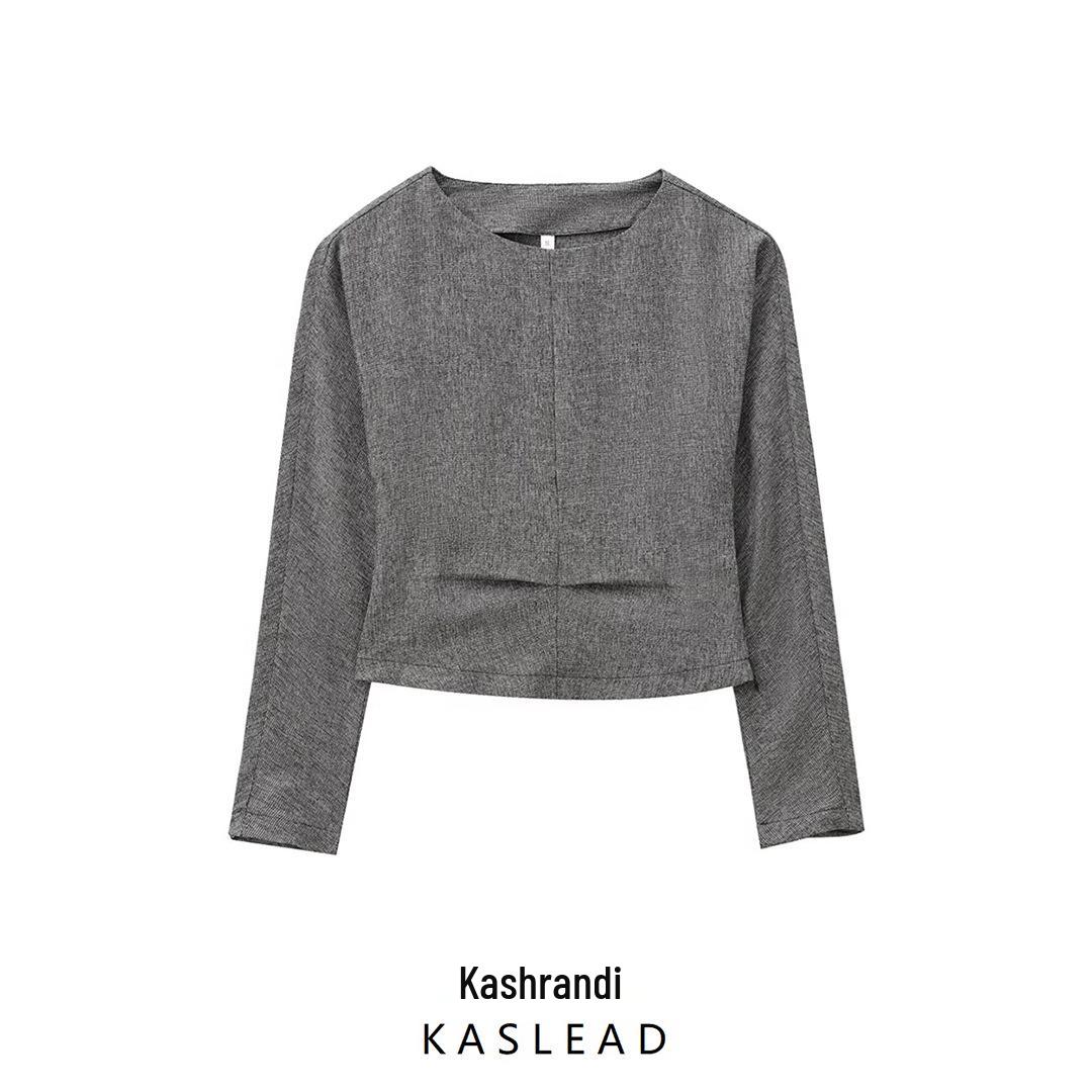 2024 Autumn Women s European & American Style Versatile Pleated Top Large сірий колір
2024 Autumn Women s European & American Style Versatile Pleated Top Large сірий колір