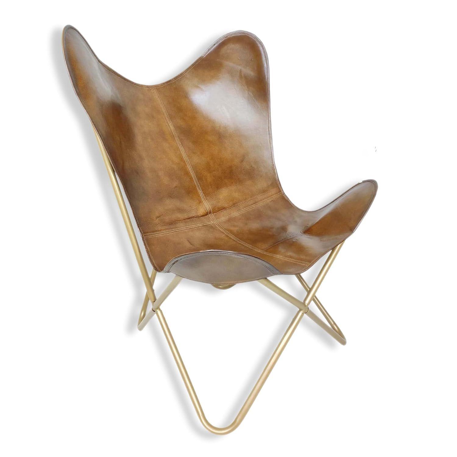 Stylish Home & Offce Armchair-Camle Color Leather Butterfly Chair | Genuine Leather Butterfly Chair Home Decor | Handmade, Accent Arm Chair Iron Frame
Stylish Home & Offce Armchair-Camle Color Leather Butterfly Chair | Genuine Leather Butterfly Chair Home Decor | Handmade, Accent Arm Chair Iron Frame