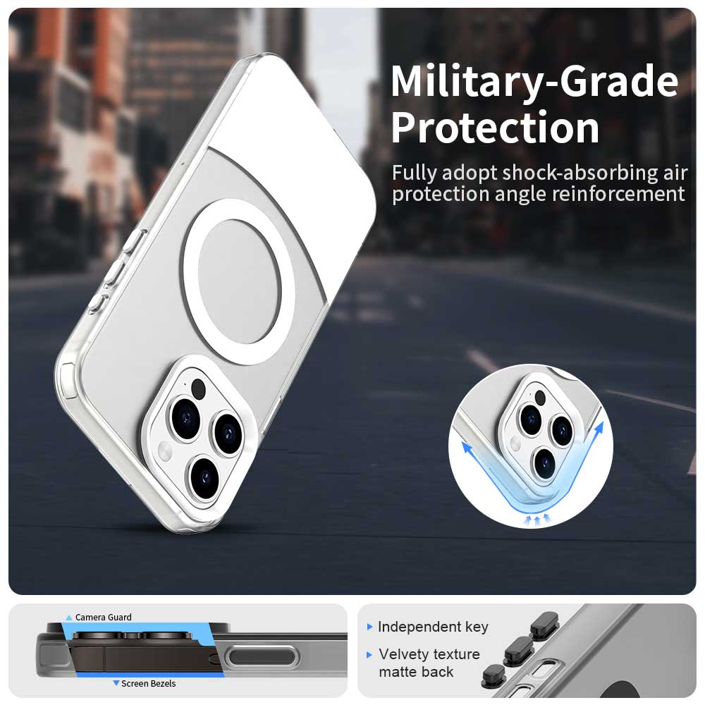 For iPhone 15 Pro Case Compatible with MagSafe Color Splicing IMD TPU+PET+PC Mobile Cover White
For iPhone 15 Pro Case Compatible with MagSafe Color Splicing IMD TPU+PET+PC Mobile Cover White