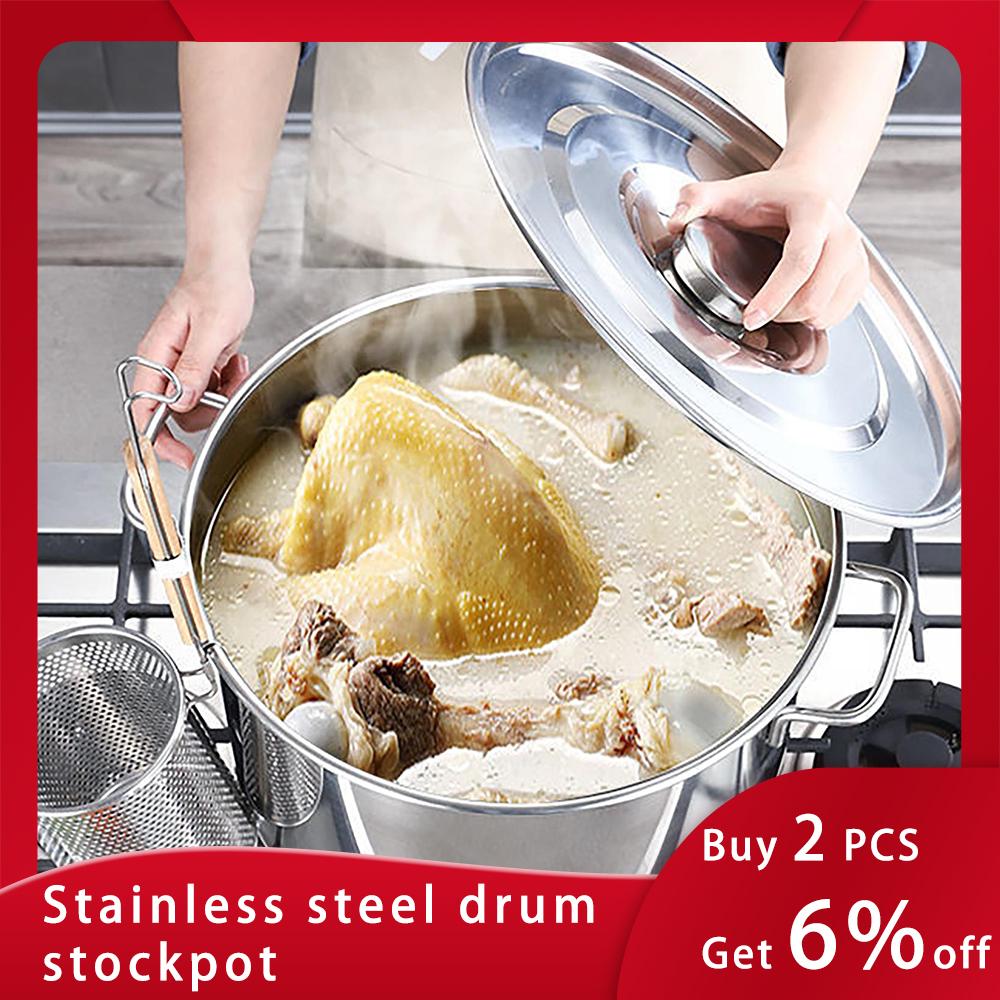 Domestic Commercial Large Capacity Pot Stainless Steel Soup Pot Thickened Cooking Pot Evenly Heated Round Drum Multifunction
Domestic Commercial Large Capacity Pot Stainless Steel Soup Pot Thickened Cooking Pot Evenly Heated Round Drum Multifunction