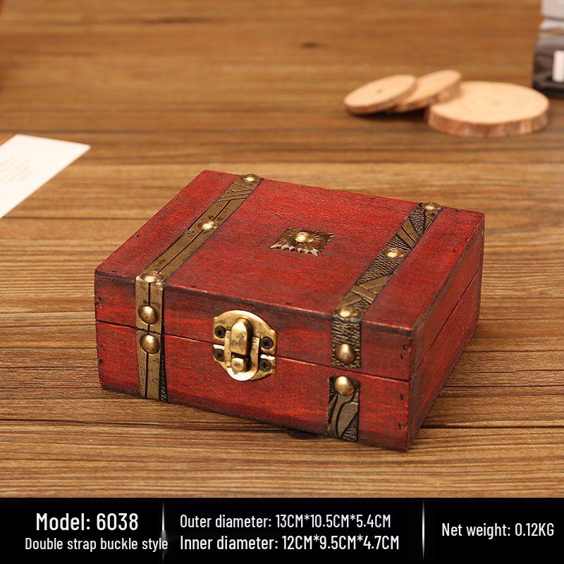 European-Style Distressed Wooden Jewelry Box with Double Leather Straps and Lock, Custom Engraving Available
European-Style Distressed Wooden Jewelry Box with Double Leather Straps and Lock, Custom Engraving Available