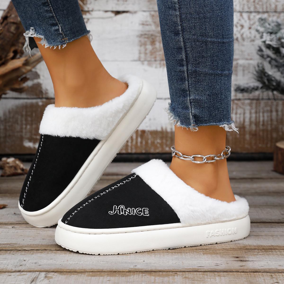 Модные женские тапочки Модные утолщенные тапочки на меху Слипоны Ботинки Круглый носок Хлопковая обувь Зимние повседневные плоские тапочки Слайды Женские 44-45 чёрный
Модные женские тапочки Модные утолщенные тапочки на меху Слипоны Ботинки Круглый носок Хлопковая обувь Зимние повседневные плоские тапочки Слайды Женские 44-45 чёрный