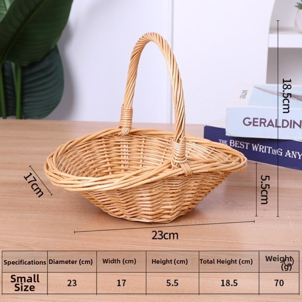 Portable Handheld Rattan Woven Basket Handwoven Decorative Fruit Storage Basket Multi-functional Picnic Basket Kitchen Organizer
Portable Handheld Rattan Woven Basket Handwoven Decorative Fruit Storage Basket Multi-functional Picnic Basket Kitchen Organizer
