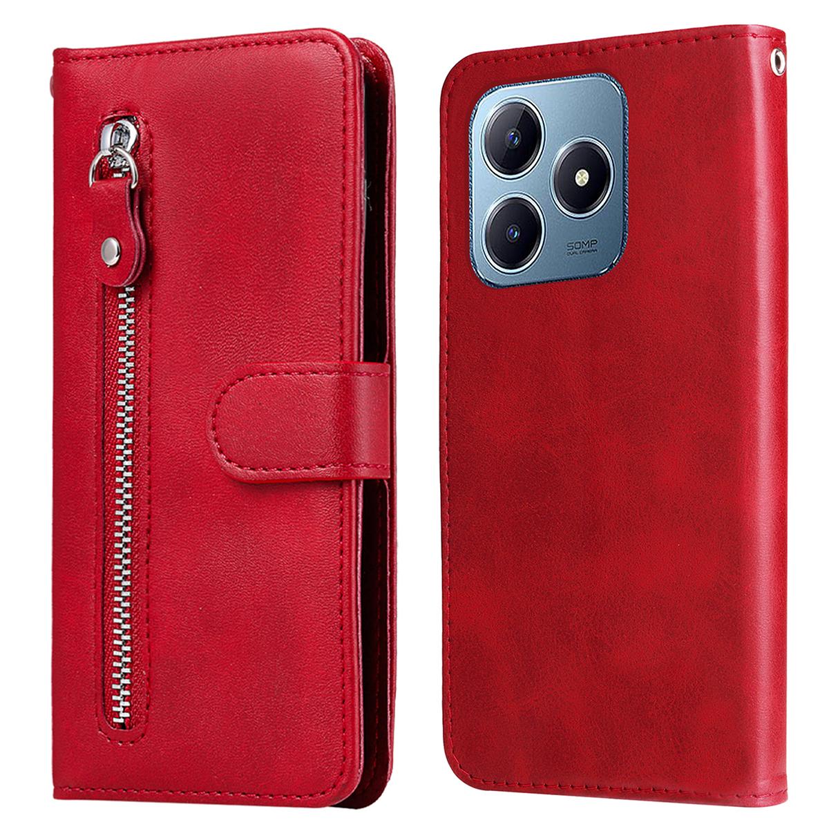 For Realme Note 60x 4G/C63 4G/C61 4G/Note 60 Leather Case Zipper Pocket Phone Cover Red
For Realme Note 60x 4G/C63 4G/C61 4G/Note 60 Leather Case Zipper Pocket Phone Cover Red