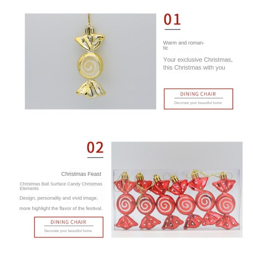 6PCS/Box Electroplated Painted Candy Christmas Tree Ornament DIY Crafts Painted New Year Christmas Gifts Boxes Pendant Pendant
6PCS/Box Electroplated Painted Candy Christmas Tree Ornament DIY Crafts Painted New Year Christmas Gifts Boxes Pendant Pendant