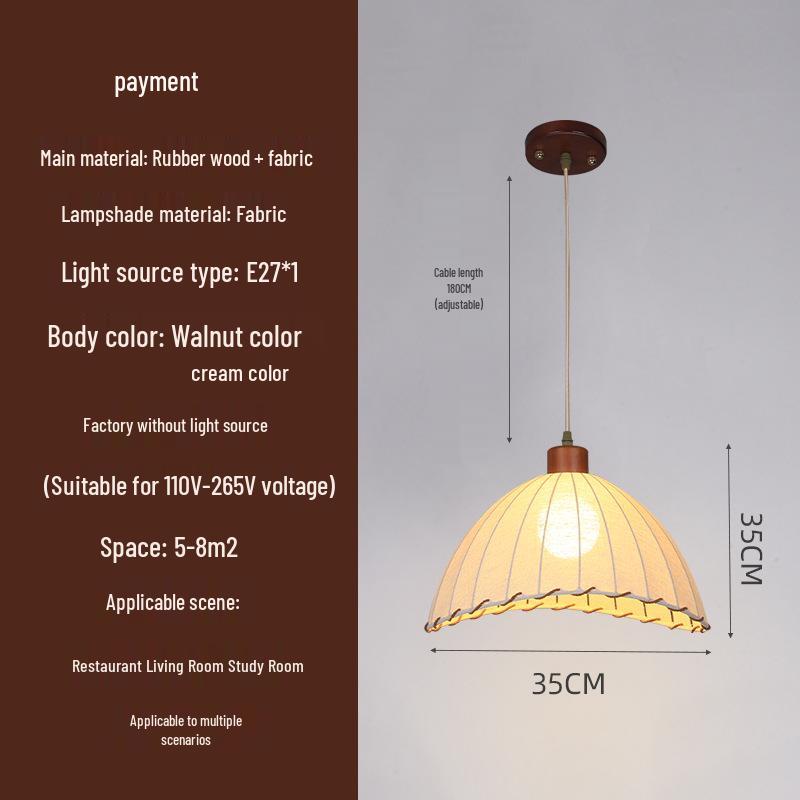 Vintage Style Pendant Lamps for Restaurant, Bar, or Bedroom - Retro Fabric Design for a Luxurious Touch Without light source
Vintage Style Pendant Lamps for Restaurant, Bar, or Bedroom - Retro Fabric Design for a Luxurious Touch Without light source