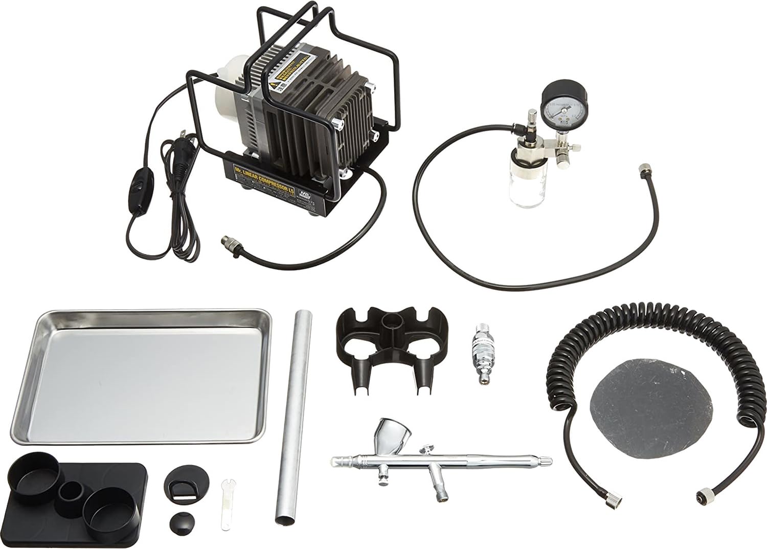 GSI Creos Linear Compressor L5 with Pressure Gauge and Platinum Hobby Painting Tool PS305 Mr. Regulator, Set,
GSI Creos Linear Compressor L5 with Pressure Gauge and Platinum Hobby Painting Tool PS305 Mr. Regulator, Set,