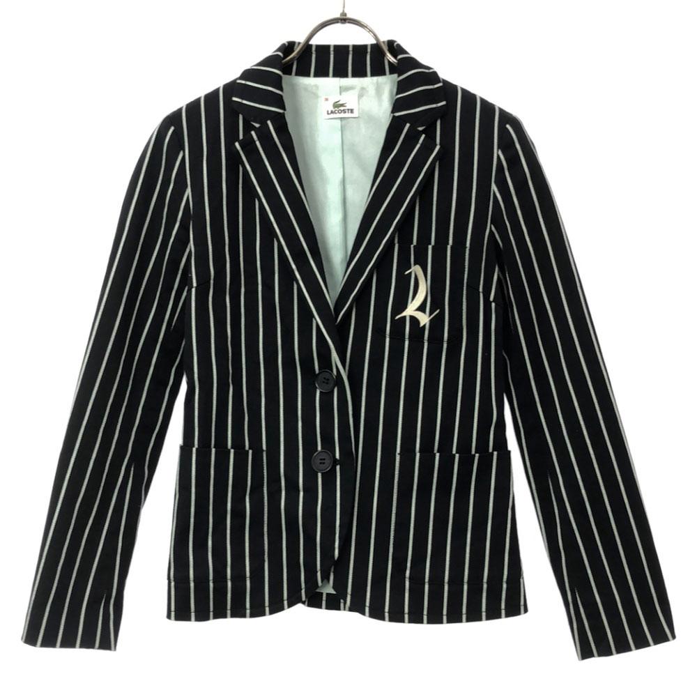 LACOSTE stripe tailored jacket 38 black embroidery Women Used
LACOSTE stripe tailored jacket 38 black embroidery Women Used