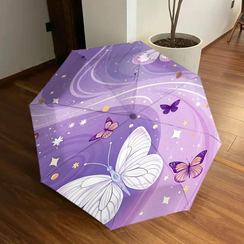 Enchanted Butterfly Garden Automatic Opening/Closing Umbrella - Portable Tri-Fold Design with 8-Bone Iron Frame, Perfect for Outdoor, Festiv
Enchanted Butterfly Garden Automatic Opening/Closing Umbrella - Portable Tri-Fold Design with 8-Bone Iron Frame, Perfect for Outdoor, Festiv