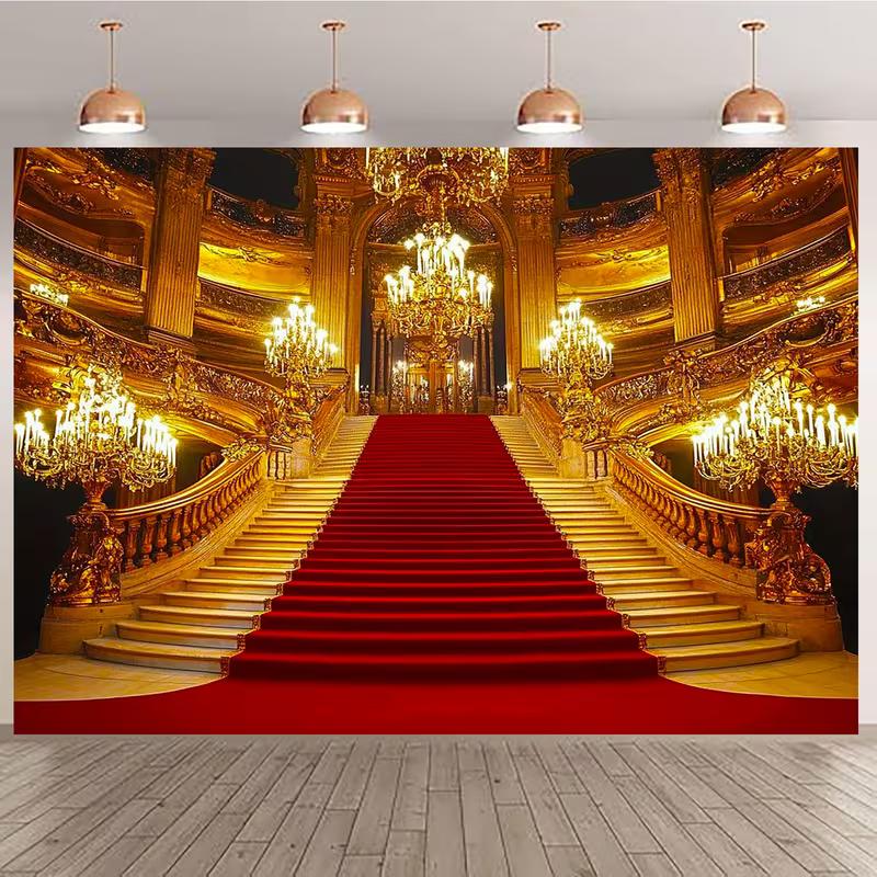 Royal Golden Hall Backdrop Red Carpet for Wedding & Birthday Party 47.2x31.5inch/120*80cm
Royal Golden Hall Backdrop Red Carpet for Wedding & Birthday Party 47.2x31.5inch/120*80cm