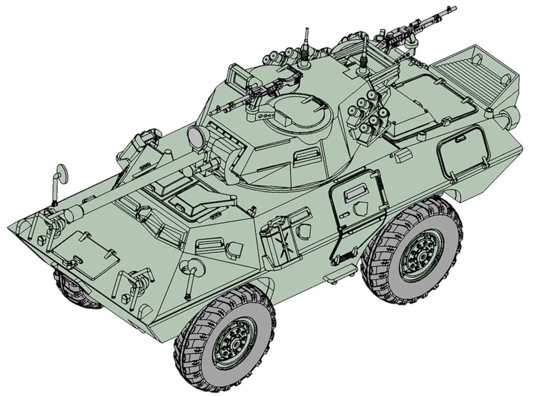 Trumpeter Commando Armored Vehicle with 90mm Gun Plastic Model 07442 1/72 LAV-150 (Combat Vehicle)
Trumpeter Commando Armored Vehicle with 90mm Gun Plastic Model 07442 1/72 LAV-150 (Combat Vehicle)