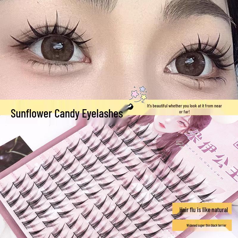 Dolly Princess Sunflower Natural Manga False Eyelashes: Slanted, Segmented, Single Cluster, 10 Rows
Dolly Princess Sunflower Natural Manga False Eyelashes: Slanted, Segmented, Single Cluster, 10 Rows