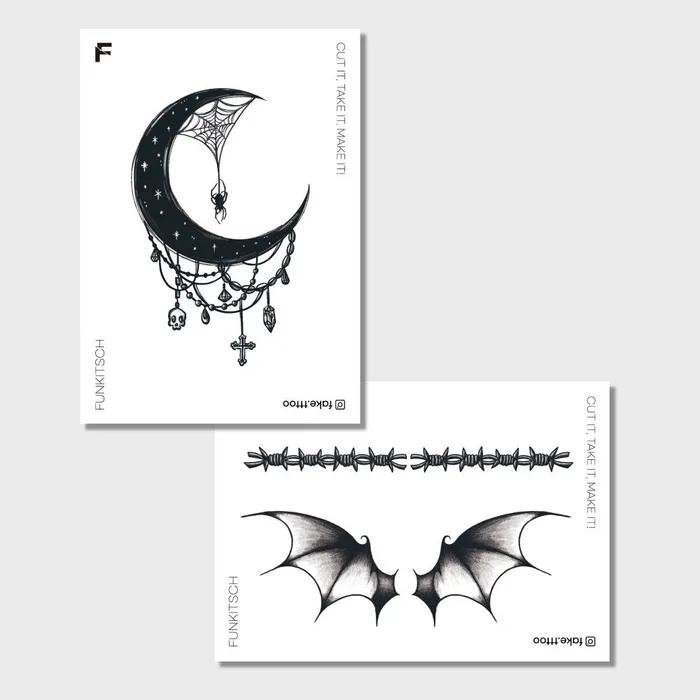Moon-Wing Tattoo Sticker Set
Moon-Wing Tattoo Sticker Set