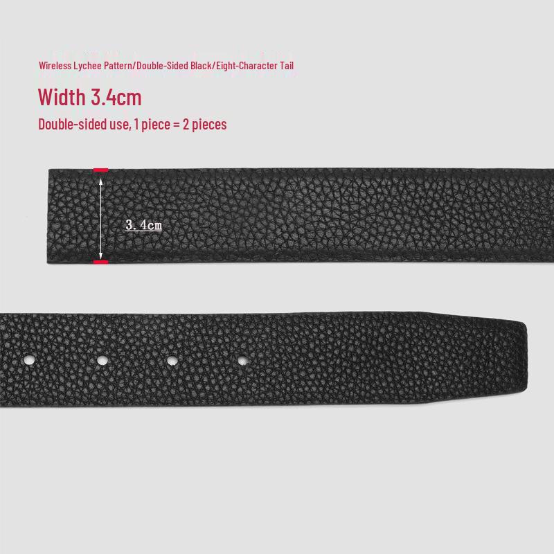 Men s Lychee Pattern Cowhide Belt: Buckle-Free, Durable, Horseshoe Buckle Compatible. 115 cm
Men s Lychee Pattern Cowhide Belt: Buckle-Free, Durable, Horseshoe Buckle Compatible. 115 cm