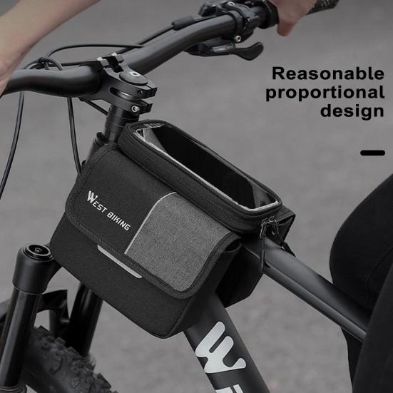 Bicycle Front Frame Bag with Zipper Large Capacity Waterproof Touch Screen Phone Pouch MTB Cycling Bag
Bicycle Front Frame Bag with Zipper Large Capacity Waterproof Touch Screen Phone Pouch MTB Cycling Bag