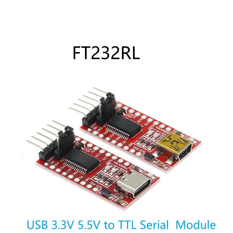 FT232RL FT232 FTDI USB 3.3V 5.5V to TTL Serial Adapter Module for Arduino FT232 Pro Mini Port USB TO TTL 232 Mini / Type-C USB
FT232RL FT232 FTDI USB 3.3V 5.5V to TTL Serial Adapter Module for Arduino FT232 Pro Mini Port USB TO TTL 232 Mini / Type-C USB