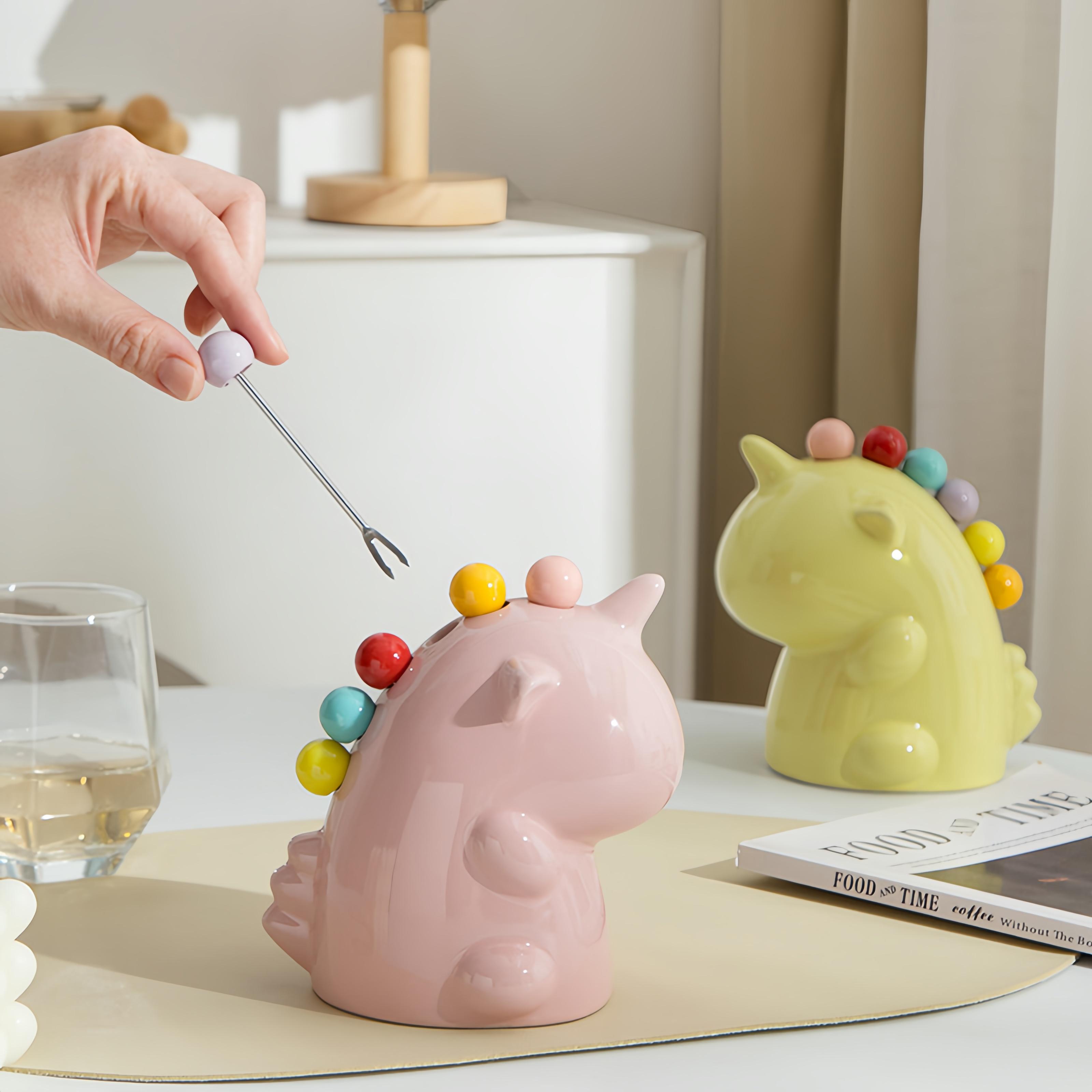 Household Unicorn Fruit Fork Cute Little Fork Storage Jar Desktop Ornament Can Be Used Repeatedly Fork
Household Unicorn Fruit Fork Cute Little Fork Storage Jar Desktop Ornament Can Be Used Repeatedly Fork