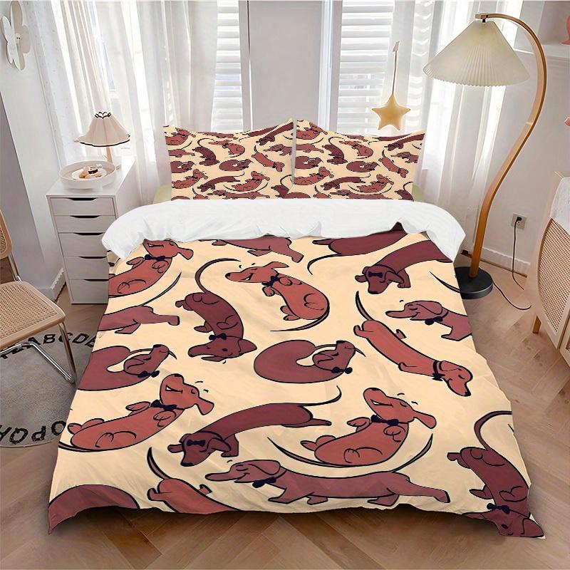 3pcs Dachshund Bowtie Bedding Cover Set, Fashion Classic Popular Print Bedding Set, Soft Comfortable, All - Season Use, For Bedroom, Guest Room154 135x200cm
3pcs Dachshund Bowtie Bedding Cover Set, Fashion Classic Popular Print Bedding Set, Soft Comfortable, All - Season Use, For Bedroom, Guest Room154 135x200cm