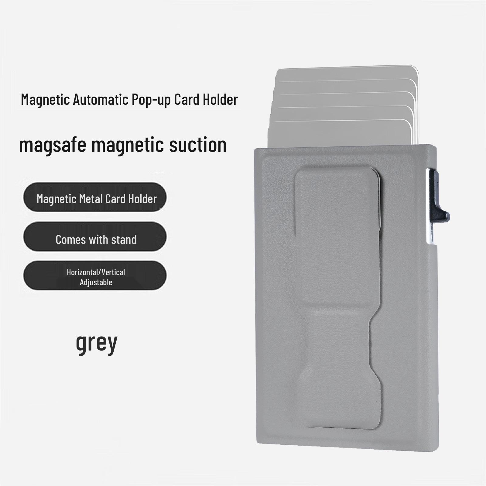 MagSafe Aluminum Stand Wallet: Magnetic Pop-up Card Holder Automatic Pop-up Card Holder
MagSafe Aluminum Stand Wallet: Magnetic Pop-up Card Holder Automatic Pop-up Card Holder