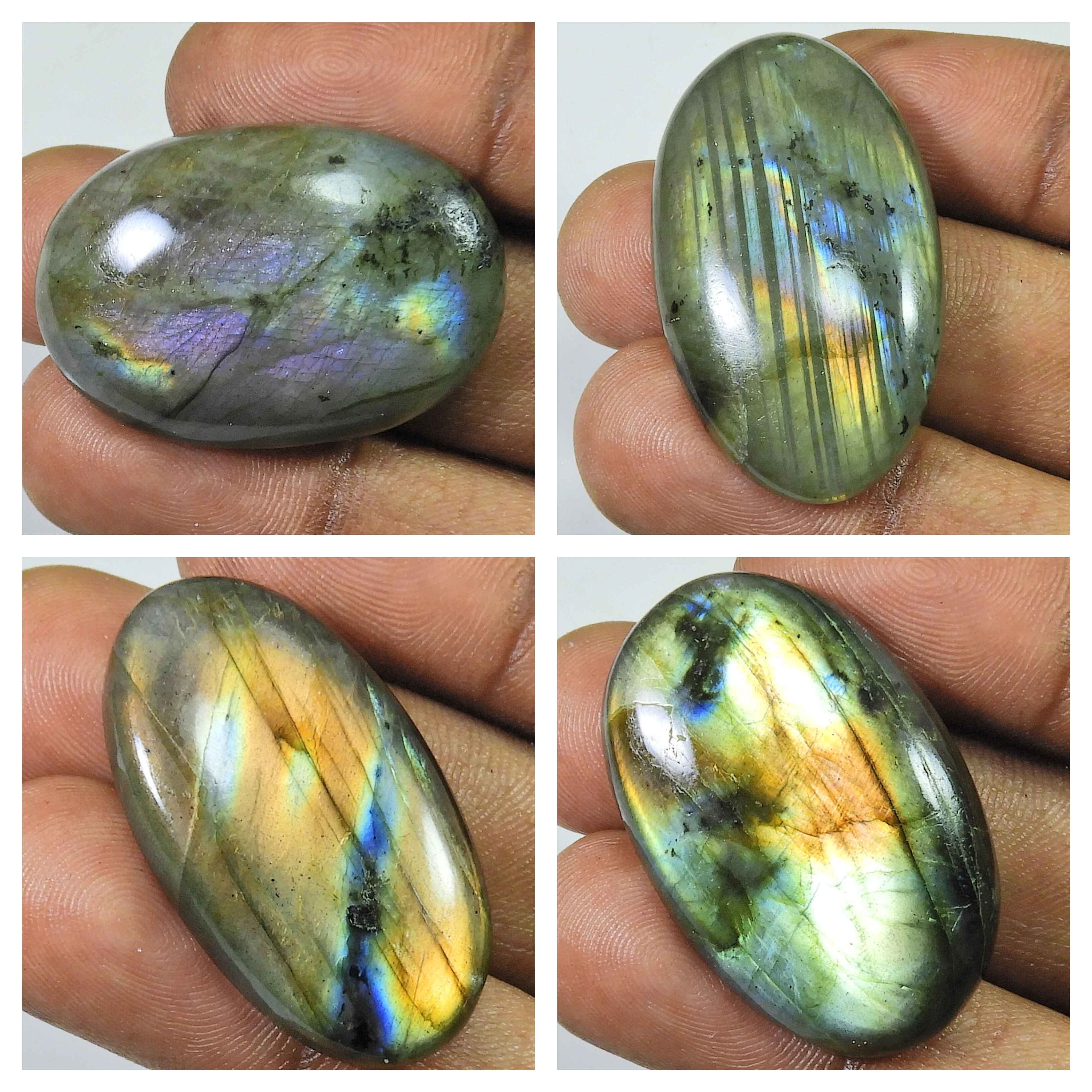 228Cts. Labradorite Oval Mineral Cabochon Loose Gemstone 4Pcs Lot 35-40MM LL-762
228Cts. Labradorite Oval Mineral Cabochon Loose Gemstone 4Pcs Lot 35-40MM LL-762