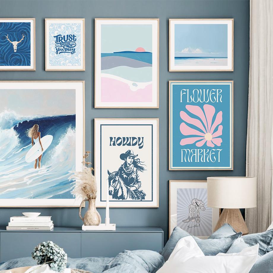 Blue And Pink Posters Coastal Beach Waves Girl Surf Flower Market Gallery Wall Art Canvas Painting Prints Living Room Home Decor 21cm×30cm NoFrame
Blue And Pink Posters Coastal Beach Waves Girl Surf Flower Market Gallery Wall Art Canvas Painting Prints Living Room Home Decor 21cm×30cm NoFrame