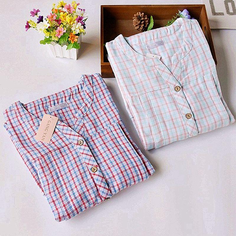 Japanese Style Confinement Clothing Pregnant Women Nursing Clothing Double-Layer Gauze Light green Gingham M
Japanese Style Confinement Clothing Pregnant Women Nursing Clothing Double-Layer Gauze Light green Gingham M