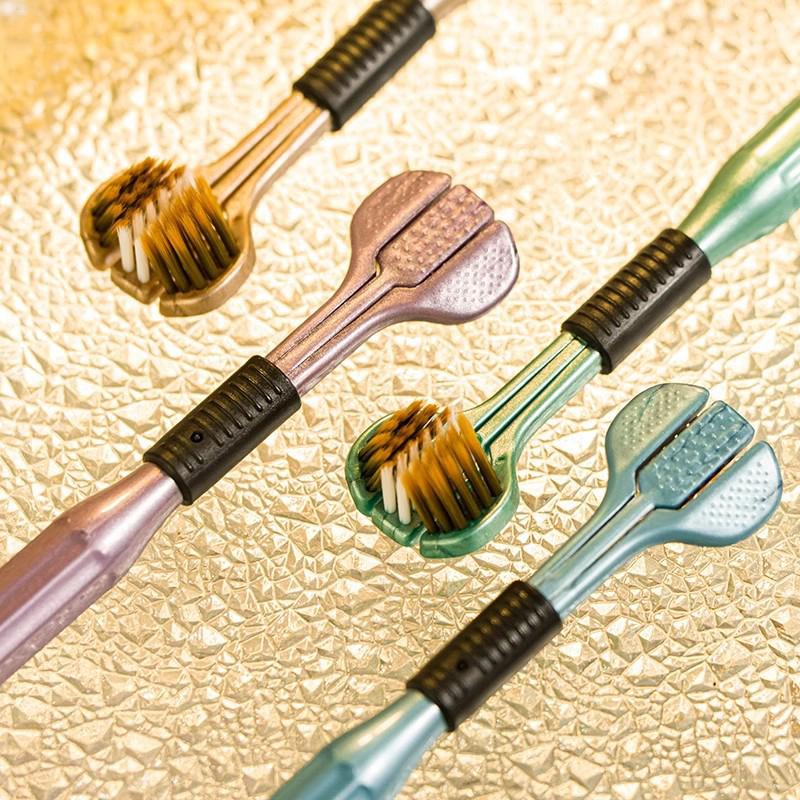 4Pcs 3D Stereo Three-Sided Toothbrush Ultra Fine Soft Hair Adult Toothbrushes Tongue Scraper Oral Care 360Celsiusleaning Teeth Brush 4 pcs
4Pcs 3D Stereo Three-Sided Toothbrush Ultra Fine Soft Hair Adult Toothbrushes Tongue Scraper Oral Care 360Celsiusleaning Teeth Brush 4 pcs