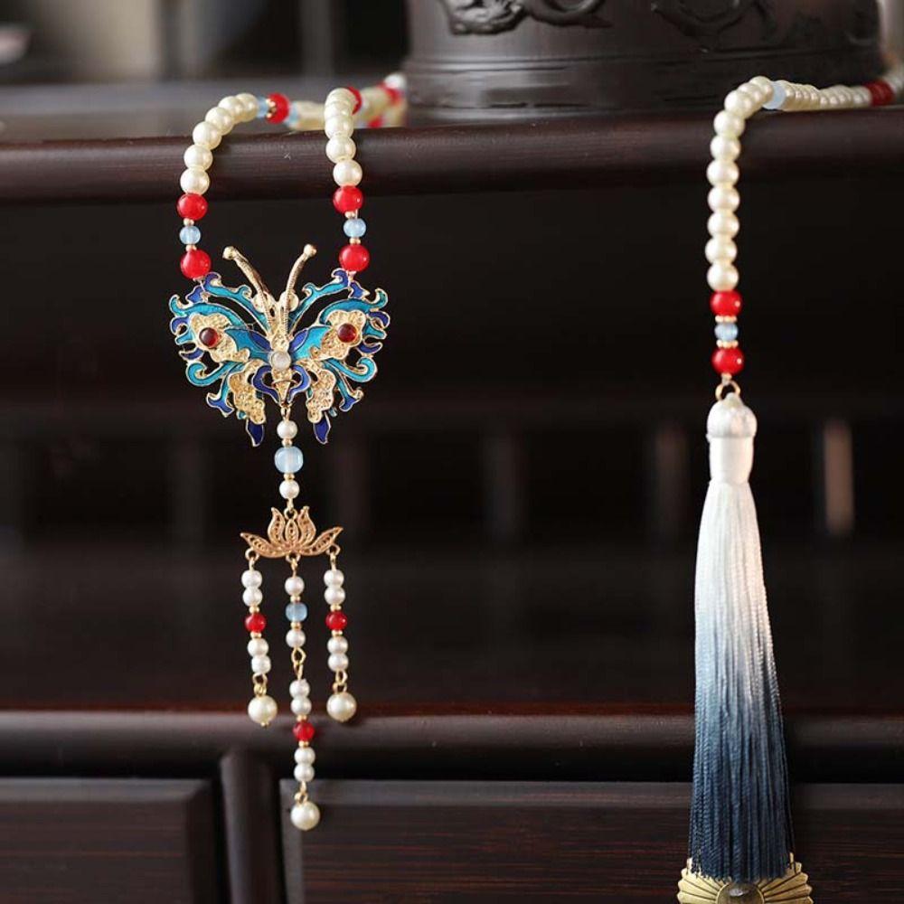 Long Tassel Chinese Style Necklace Ethnic Style Butterfly Pendant Necklace Women Style A
Long Tassel Chinese Style Necklace Ethnic Style Butterfly Pendant Necklace Women Style A