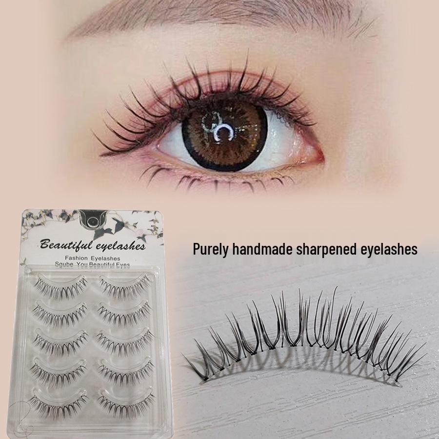 H3 Transparent Stem Pointed False Eyelashes - Natural Hand-Tied Fish Line Design, 5 Pairs for Bridal & Makeup Artists
H3 Transparent Stem Pointed False Eyelashes - Natural Hand-Tied Fish Line Design, 5 Pairs for Bridal & Makeup Artists