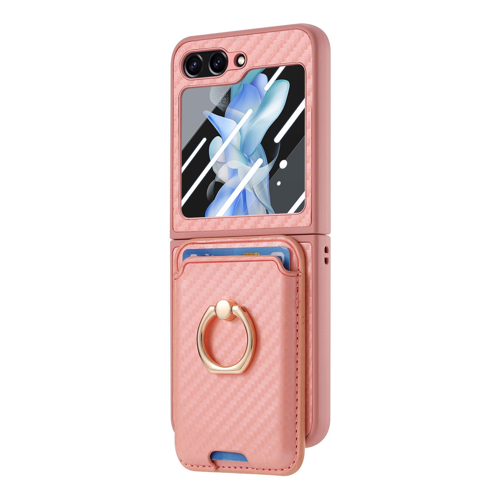 For Samsung Galaxy Z Flip6 5G Case Ring Kickstand Card Slot Phone Cover with Rear Screen Film Pink
For Samsung Galaxy Z Flip6 5G Case Ring Kickstand Card Slot Phone Cover with Rear Screen Film Pink