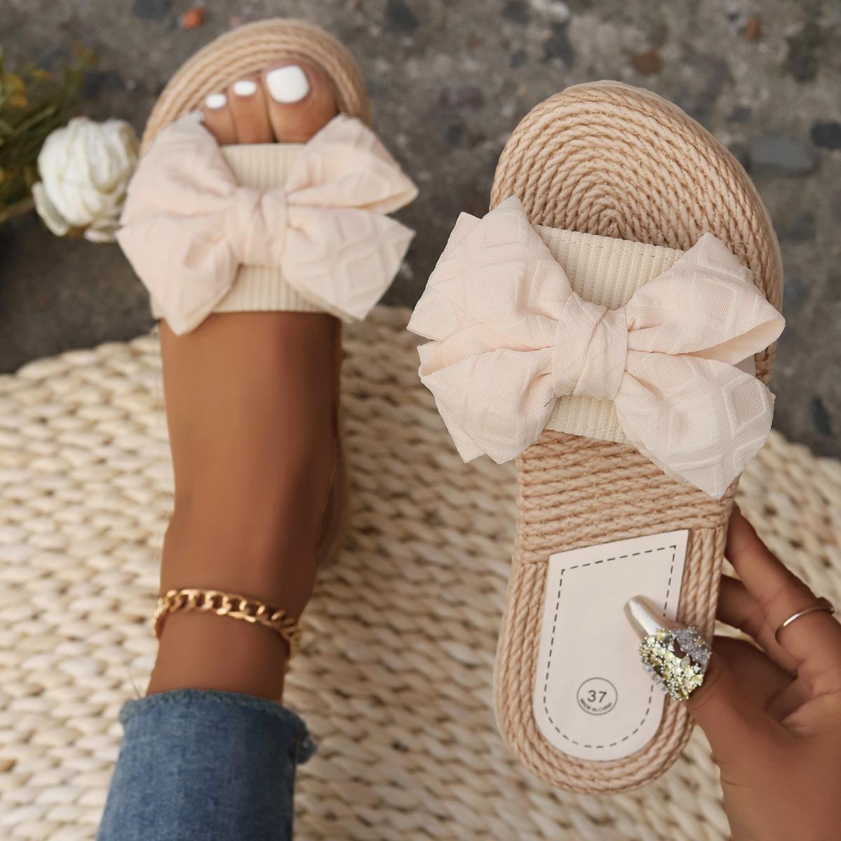 Summer New Indoor Leisure and Comfortable Household Lightweight Slippers with Linen Bow and Flat Bottom Anti Slip Sandals 42
Summer New Indoor Leisure and Comfortable Household Lightweight Slippers with Linen Bow and Flat Bottom Anti Slip Sandals 42